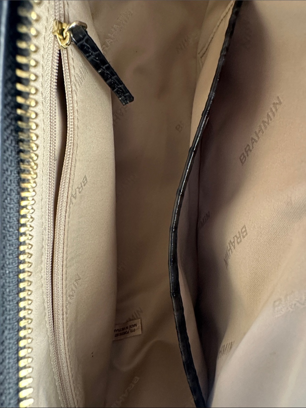 Brahmin Percy Crossbody Bag, Black Alden Road - Picture 7 of 11